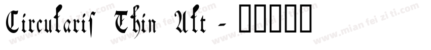 Circularis Thin Alt字体转换